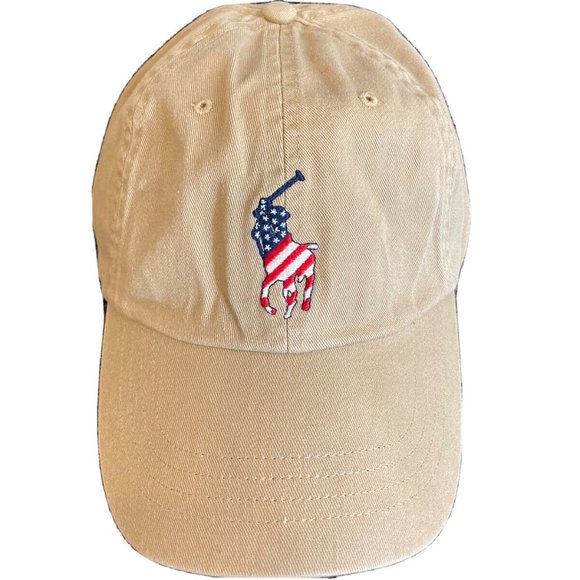 NWT Polo Ralph Lauren Big Pony Camo Stars & Stripes Ballcap - Picture 1 of 1